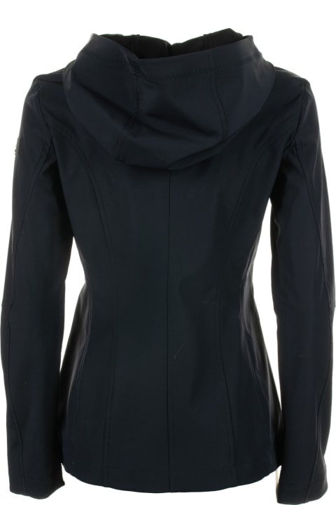 Peuterey Coats & Jackets for Women Peuterey Blue Jacket With Zip And Hood