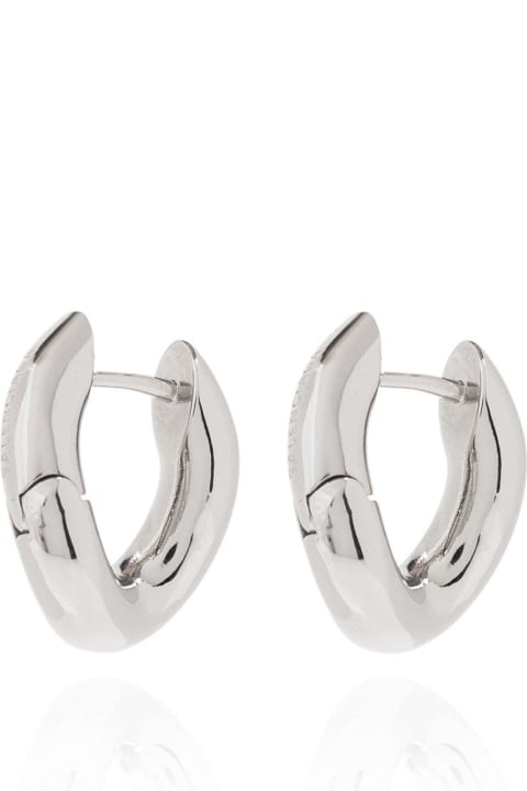 Balenciaga Earrings for Women Balenciaga Loop Xxs Logo Engraved Earrings