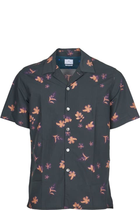 PS by Paul Smith Shirts for Men PS by Paul Smith Floral Print Short-sleeved Shirt