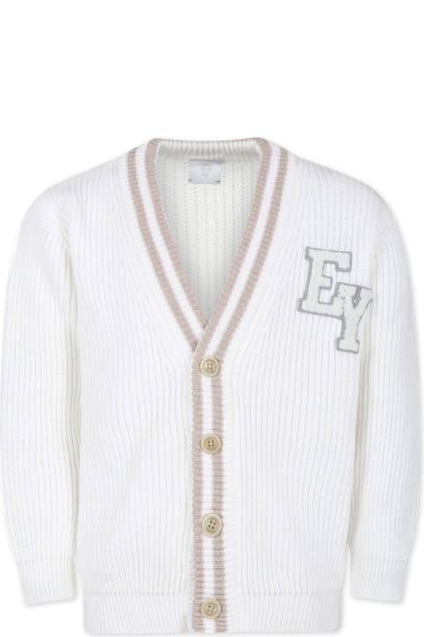 Eleventy Sweaters & Sweatshirts for Boys Eleventy Cardigan Con Logo