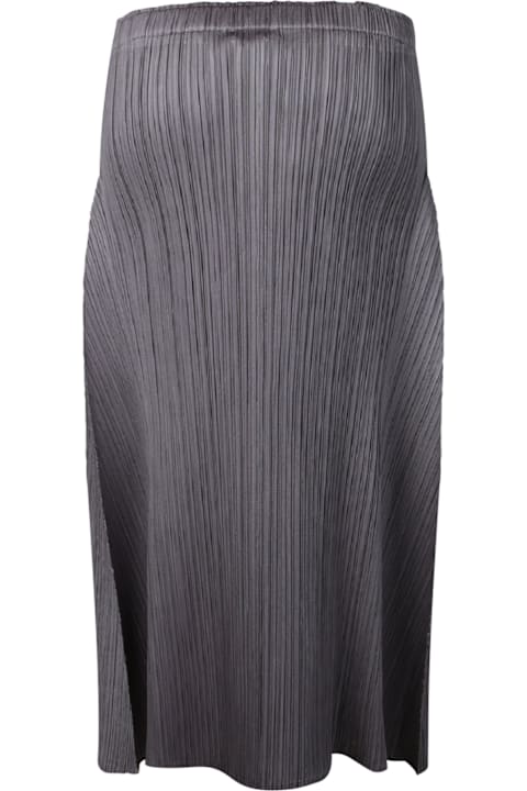 Issey Miyake for Women Issey Miyake Grey Square Midi Skirt