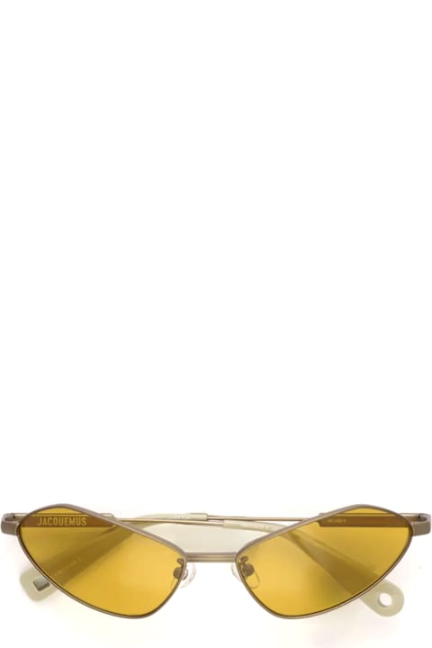 Eyewear for Women Jacquemus Bambino Metal - Matt Putty / Amber Lens Sunglasses