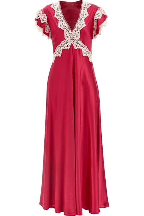 Homeware Alberta Ferretti Satin And Lace Dress