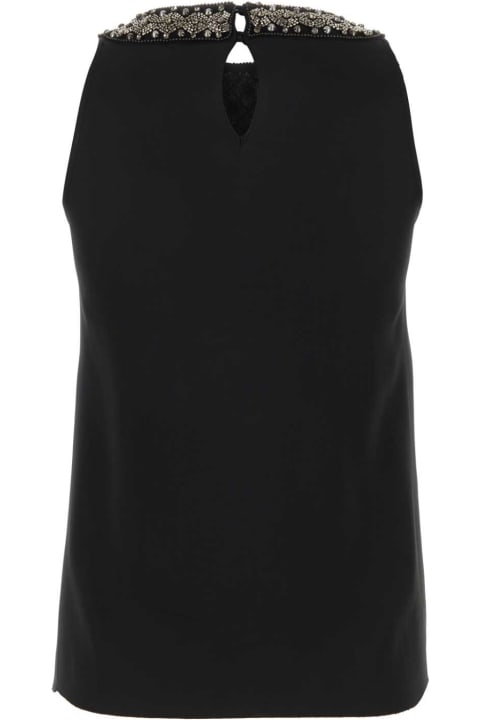 Alberta Ferretti Topwear for Women Alberta Ferretti Black Satin Tank Top