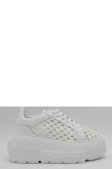 Casadei White Leather Sneakers