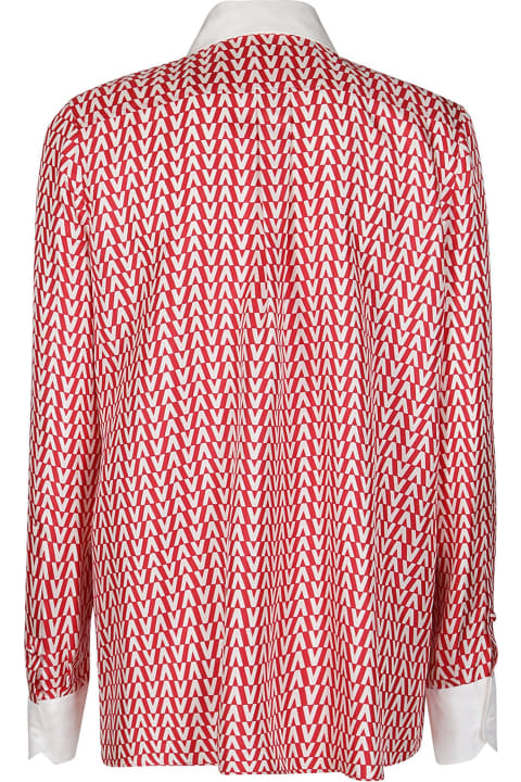 Sweaters for Women Valentino Vlogo Print Tie-detailed Shirt