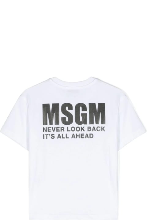 MSGM for Kids MSGM White T-shirt With Front And Back Logo