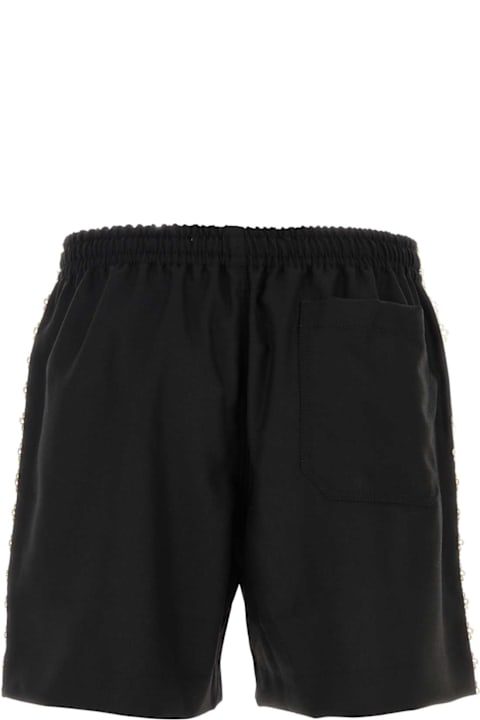 Bode for Men Bode Black Wool Bermuda Shorts