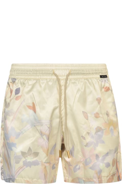 メンズ新着アイテム Etro Drawstring Waist Floral Shorts