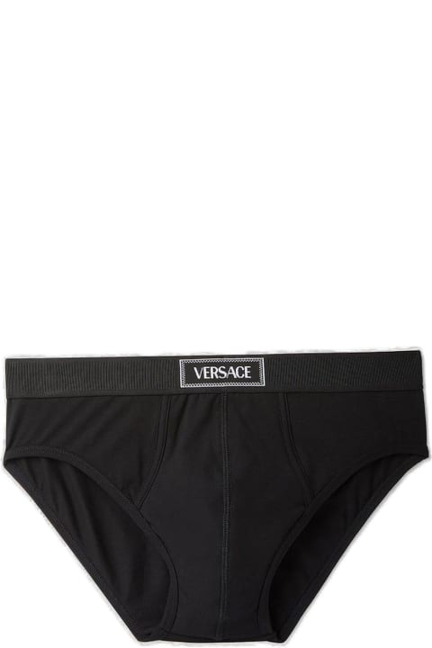 Underwear for Men Versace 90s Logo-waistband Stretched Briefs
