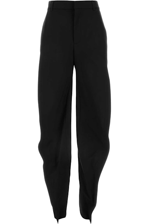 Y/Project سراويل طويلة وقصيرة لـ السيدات Y/Project Black Stretch Polyester Blend Pant