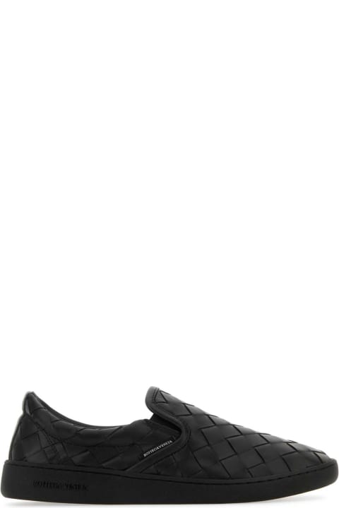 Bottega Veneta Shoes for Women Bottega Veneta Black Leather Sawyer Slip Ons
