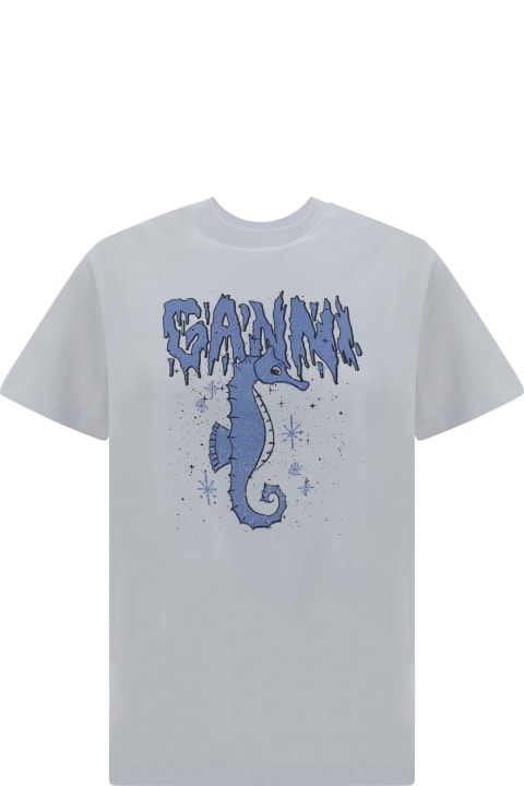 Ganni Topwear for Women Ganni Jersey Seahorse T-shirt