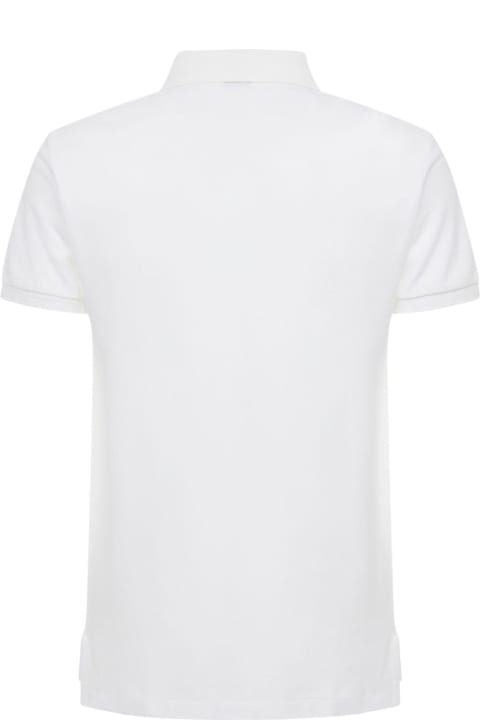 أدوات منزلية Ralph Lauren Slim Fit White Cotton Polo Shirt With Logo
