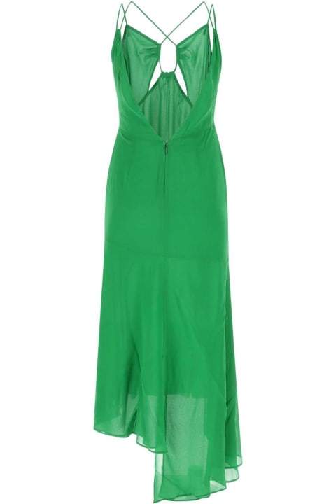 The Andamane Clothing for Women The Andamane Green Stretch Silk Dress
