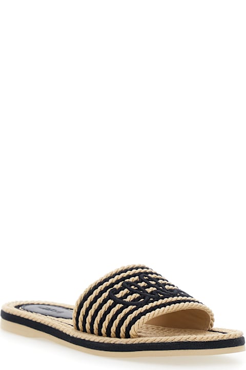 Chloé Sandals '19a' With Shaped Straps In White Leather For Women