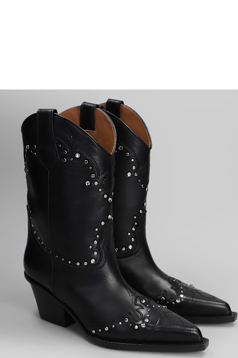 Paris Texas Boots for Women Paris Texas Janice Boot 60 Texan Boots In Black Leather