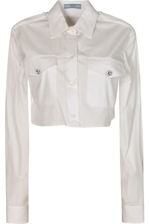 Prada for Women Prada Pocket Front Cropped Shirt