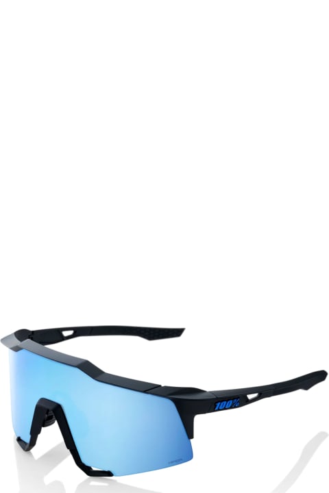 100% Eyewear for Men 100% Speedcraft - Matte Black - Hiper Blue Lens Sunglasses