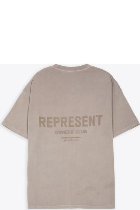 REPRESENT Topwear for Women REPRESENT Represent Owners Club T-shirt Faeded light browncotton t-shirt with logo - Owners Club T-shirt