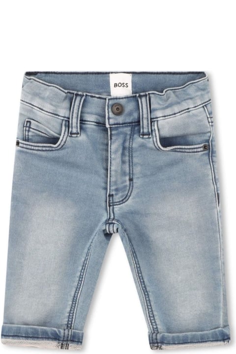 Bottoms for Baby Boys Hugo Boss Straight Jeans With Patch