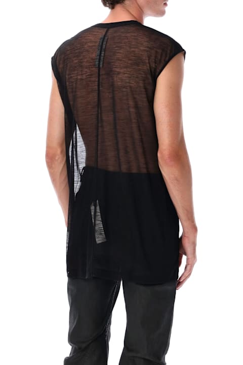 Homeware Rick Owens Rick Owens Black Sheer Wool Deep V Tank