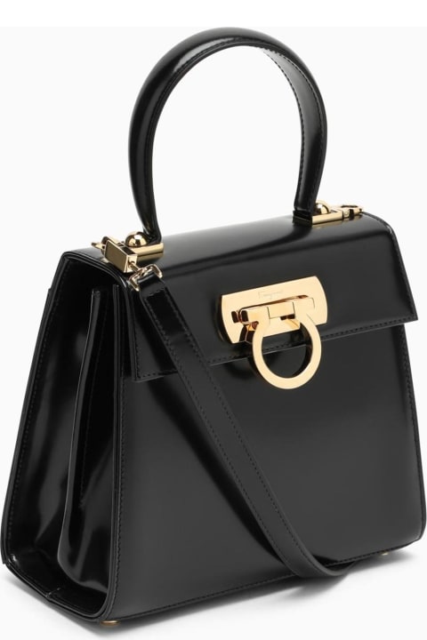 Ferragamo for Women Ferragamo Iconic Black Top Handle Bag