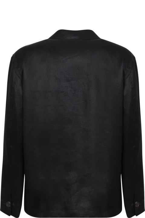 Lardini for Men Lardini Linen Black Shirt
