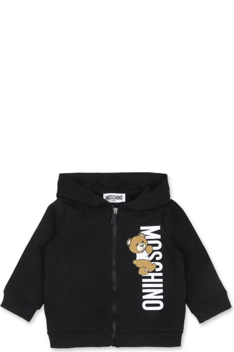 Fashion for Baby Girls Moschino Black Sweatshirt For Bbaykids With Teddy Bear