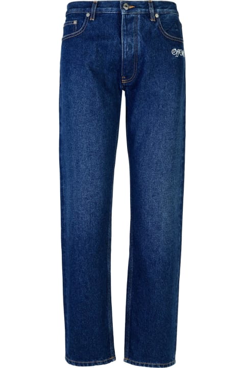 Off-White الجينز لـ القسم الرجالي Off-White Tapered Cotton Jeans