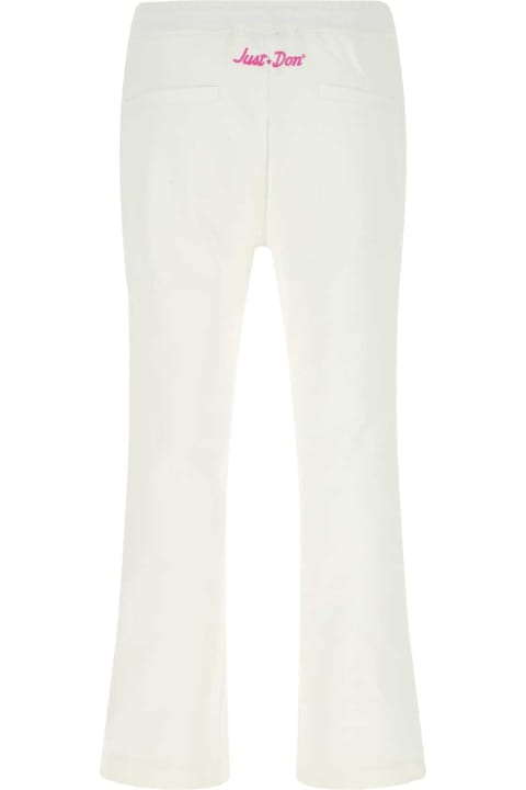 Just Don Pants for Men Just Don White Cotton Joggers
