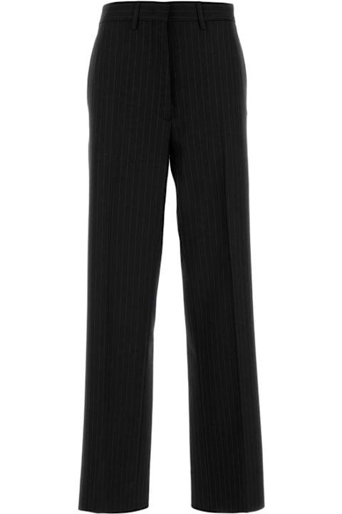 Sale for Women Miu Miu Embroidered Stretch Wool Palazzo Pant