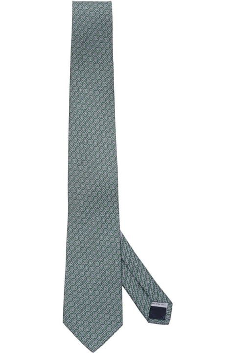 Ferragamo Accessories for Men Ferragamo Woven Print Tie