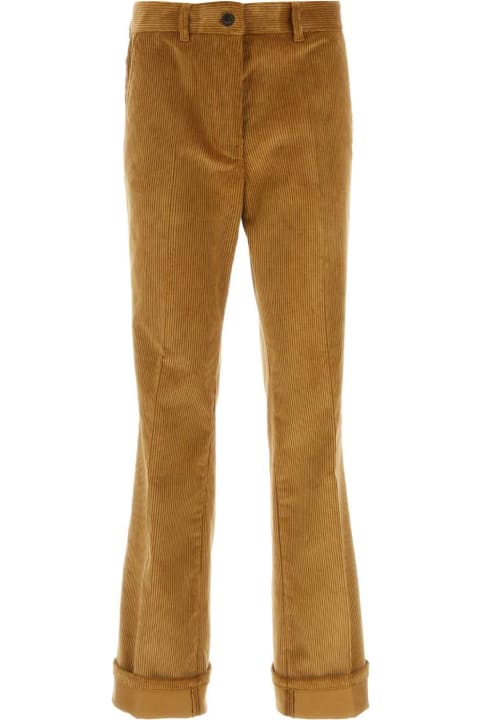 Miu Miu Pants & Shorts for Women Miu Miu Camel Corduroy Pant