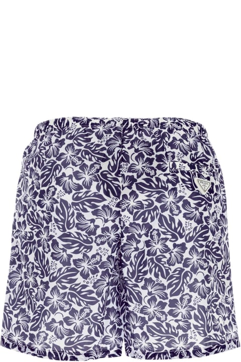 Prada Clothing for Men Prada Printed Nylon Swimming Shorts