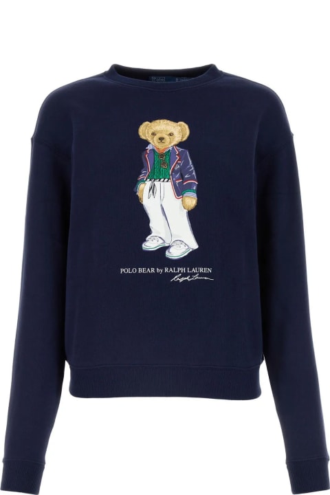 Ralph Lauren Fleeces & Tracksuits for Women Ralph Lauren Navy Blue Cotton Blend Sweatshirt