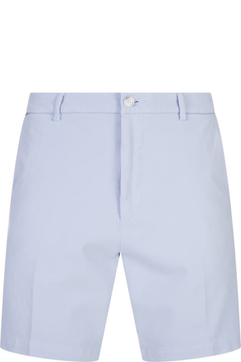 Hugo Boss Pants for Men Hugo Boss Light Blue Regular Fit Bermuda Shorts
