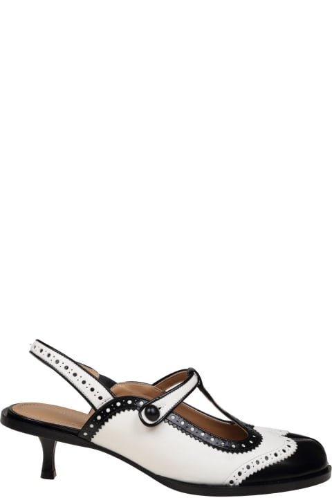 Maison Margiela High-Heeled Shoes for Women Maison Margiela Slingback Bourgeoise In Color White/black Leather