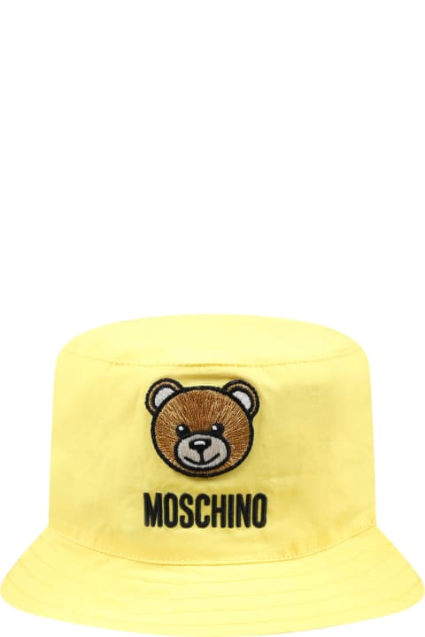 ベビーボーイズ アクセサリー＆ギフト Moschino Yellow Cloche For Baby Kids With Teddy Bear
