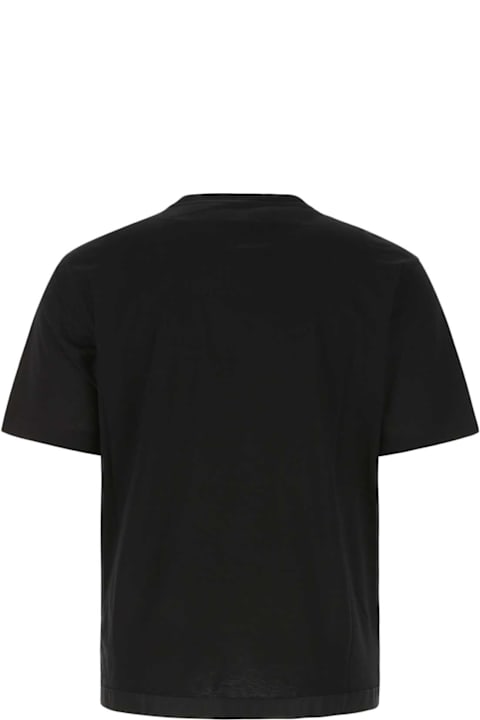 Sweaters for Men Prada Black Cotton T-shirt