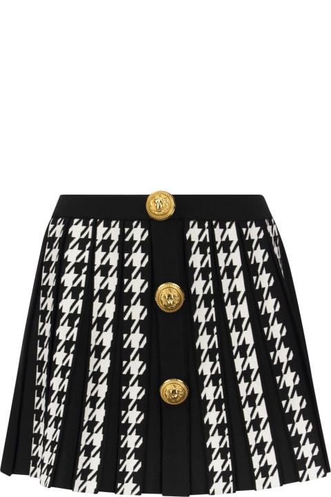 ウィメンズ新着アイテム Balmain Pleated Miniskirt With Buttons