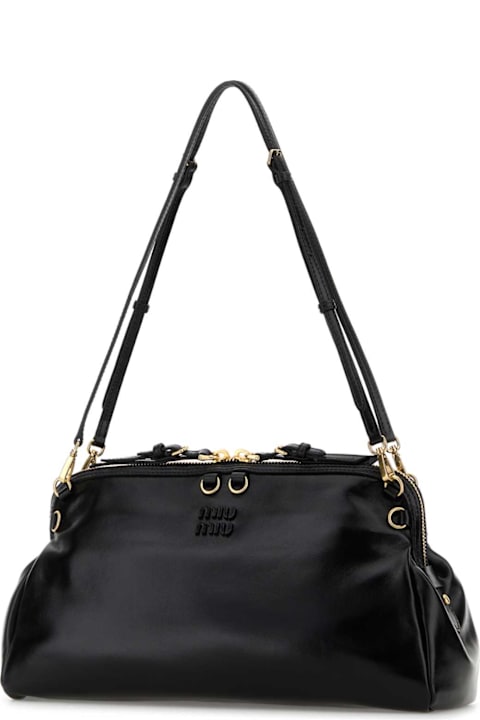 Miu Miu Black Leather Shoulder Bag