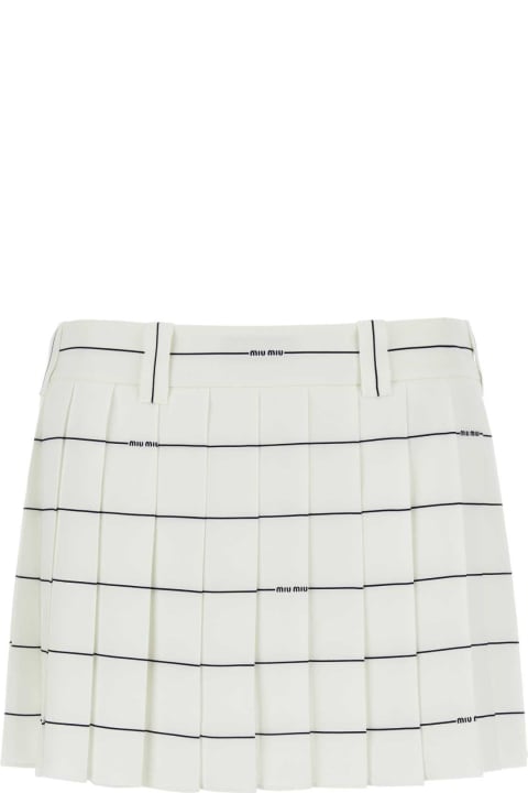 Sale for Women Miu Miu Printed Crepe Mini Skirt