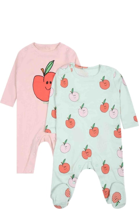 Bodysuits & Sets for Baby Girls Stella McCartney Kids Multicolor Set For Baby Girl With Apple