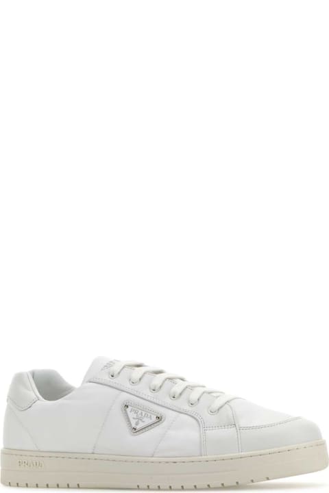 Prada Sneakers for Men Prada White Re-nylon And Nappa Leather Downtown Sneakers