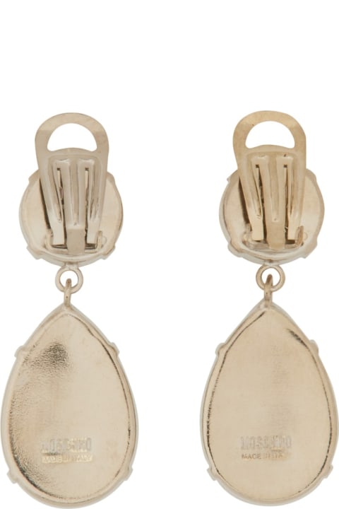 ウィメンズ イヤリング Moschino Pendant Earrings With Jewel Stones