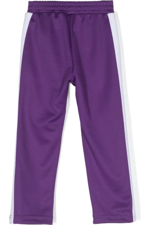 Sale for Kids Palm Angels Purple Track Trousers With Logo