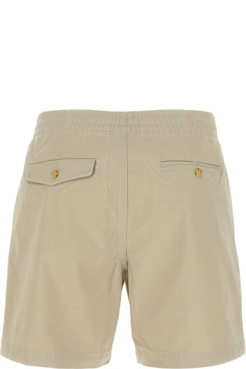 Polo Ralph Lauren Pants for Men Polo Ralph Lauren Dove-grey Stretch Cotton Bermuda Shorts