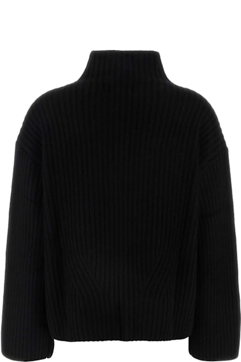 Loulou Studio سترات صوف وبدل رياضية لـ السيدات Loulou Studio Black Cashmere Ines Sweater