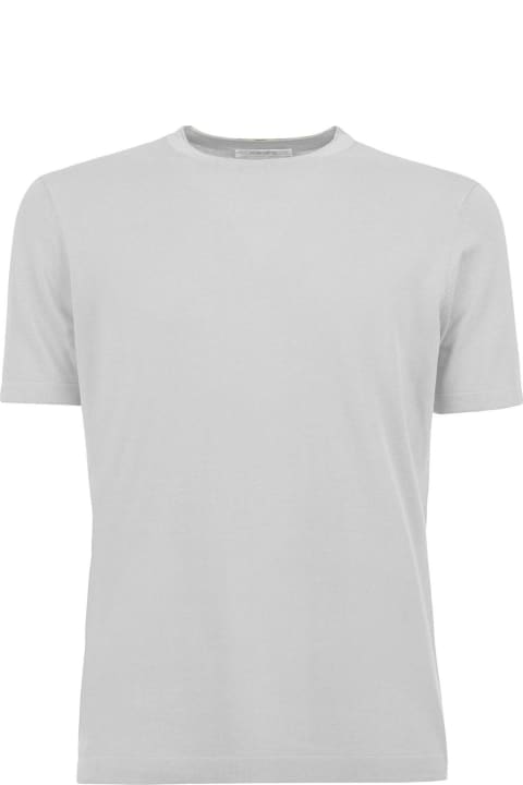 Kangra Topwear for Men Kangra White Cotton Ribbed T-shirt